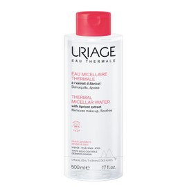 Uriage Agua Micelar termal pieles Sensibles 500 ml – limpieza suave para piel sensible – desmaquilla, calma e hidrata con agua termal y extracto de chabacano