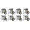8x Flat Corner Large Ball Corner Case Steel Chrome Case