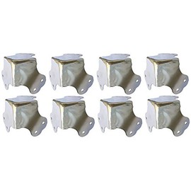 8x Flat Corner Large Ball Corner Case Steel Chrome Case Boxes