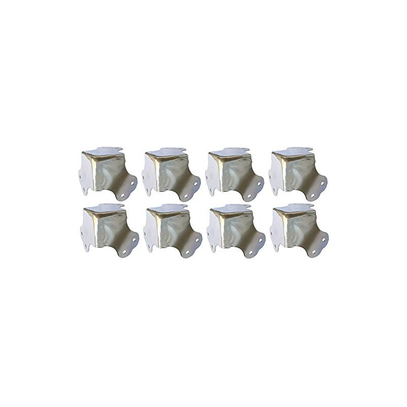 8x Flat Corner Large Ball Corner Case Steel Chrome Case