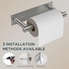 FORIOUS Adhesive Toilet Paper Holder Brushed Nickel, Self Adhesive or