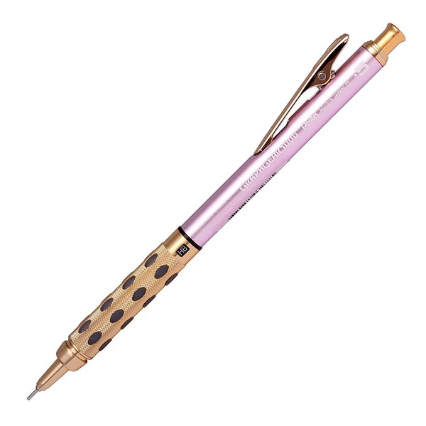 Pentel Graphgear 1000 Gold Limited Edition Mechanical Pencil (PG1015LG) Ain Lead (Pink)