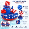 2-Pack Patriotic Duck Pool Floats for Summer Fun – Red