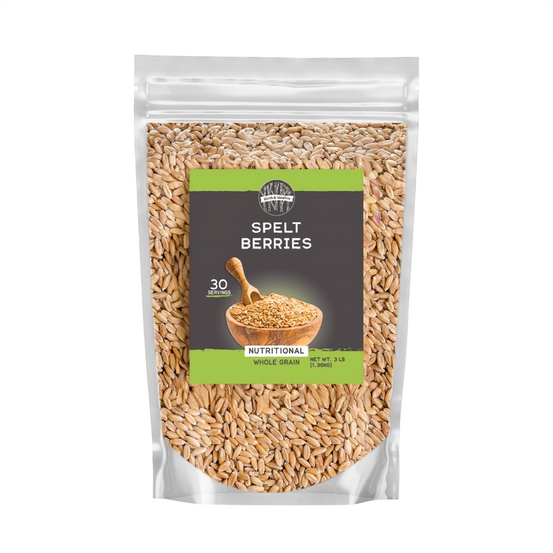 Birch & Meadow 3 lb of Spelt Berries, Dehulled, Non-GMO,