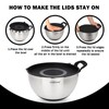 Hillbond Stainless Steel Bowls with Lids Set Mixing Bowls with