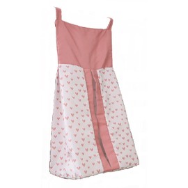 1 PC Light Pink Hearts Print pattern Crib Diaper Stacker Storage Organizer