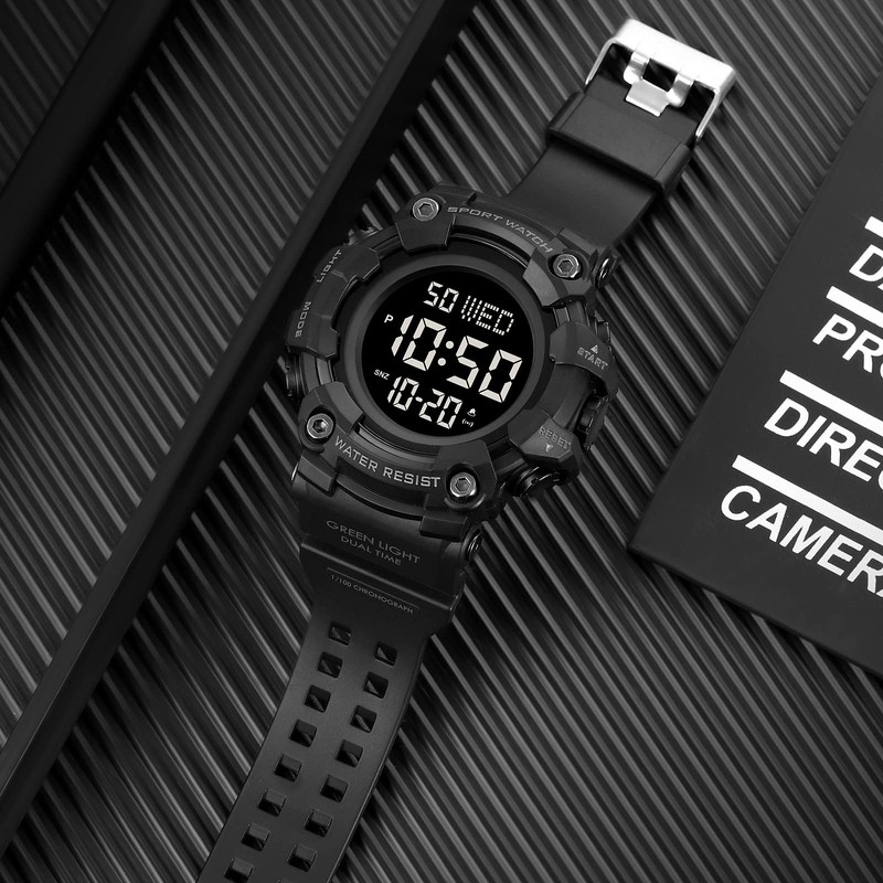 FANMIS Mens Military Multifunction Digital LED Watch Electronic Waterproof Alarm