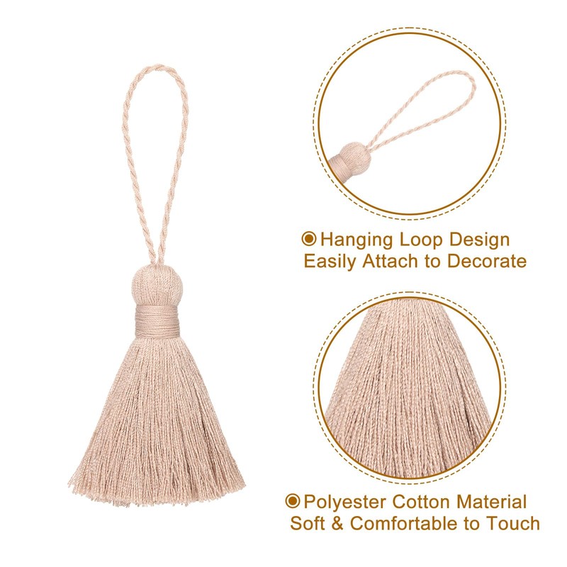 sourcing map Bookmark Tassels - 2Pcs 13.5cm/5.31" Soft Mini Tassel