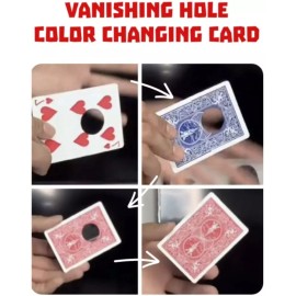 Unbranded Magic Trick Color Changing Card With Vanishing Black Hole Close Up Tricks T13