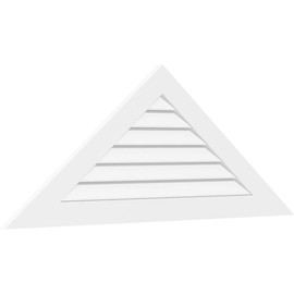 Ekena Millwork GVPTR54X2001SF Triangle Surface Mount PVC Gable Vent, 54"W x 20-1/4"H, Factory Primed White