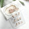 Christmas Press on Nails Short Square, 24Pcs Cute Fake Nails