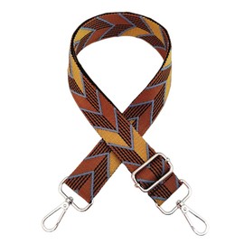 Brown Women's Handbag Shoulder Strap, Adjustable Shoulder Strap, Colorful Strap Replacement Shoulder Strap Wide 3.8 cm for Handbag with Silver Carabiners for Handbags Girl DIY Accessories, 2