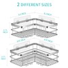 Yazoni Corner Shower Caddy 2-Pack, No Drilling Shower Organizer Corner