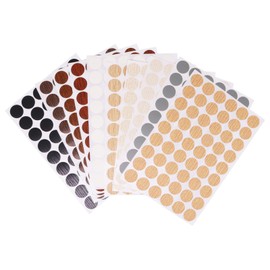 YuGtcen 10 Sheets 540pcs Screw Hole Covers, 0.83" Round Dot Wood Stickers for Furniture Screw Covers PVC Adhesive Cabinet Stickers Cover Caps