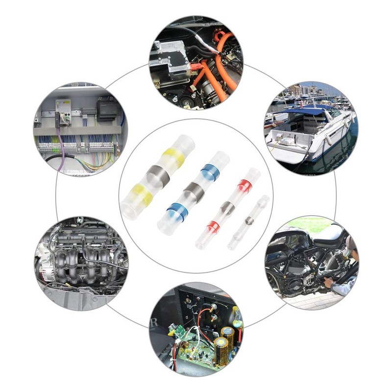 Haisstronica 400PCS White Solder Seal Wire Connectors,Waterproof Wire Connectors, Insulate