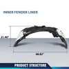 PIT66 Front Fender Liner Right Inner Black Compatible with Ford