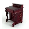 Dollhouse Minature Platinum Davenport Desk Mahogany