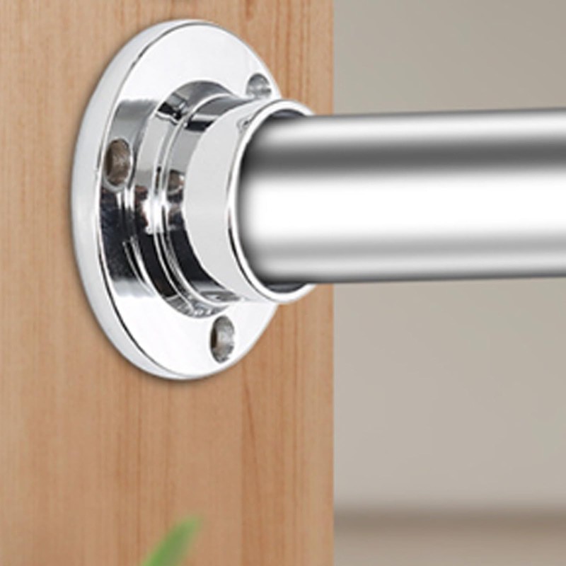 4 Pack Stainless Steel Closet Pole Sockets, Round Shaped Flange