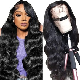 2 GS 13X6 1B BB Lace Frontal Human Hair Wig 30 Inch