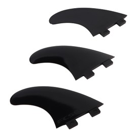 MAGT Surfboard Fin, 3 Pieces/Set Robust FCS G5 Surfboard Fin Longboard Replacement Fin for Surfboard Paddleboard (Black)