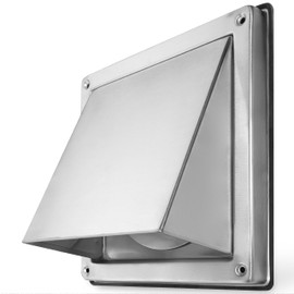 calimaero® HWG 5" Outdoor Dryer Vent Cover – Stainless Steel Exhaust Fan Cover for Walls – Weatherproof Wall Vent Hood for Basements & Metal Pipes – High Airflow Exterior Vent Cover