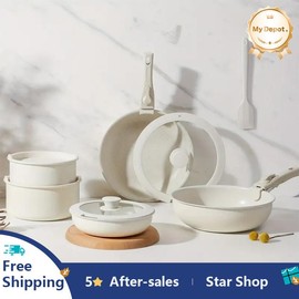 【Black Friday】12 Pcs Pots and Pans Set Nonstick - Kitchen Cookware Set with Detachable Handle, Induction Cookware, Dishwasher Oven Safe