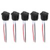 Pack of 5 Toggle Switch Wired, 12 V On/Off Lockable