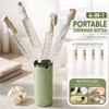 Dispenser da Viaggio 4 in 1, con Etichetta e Imbuto,