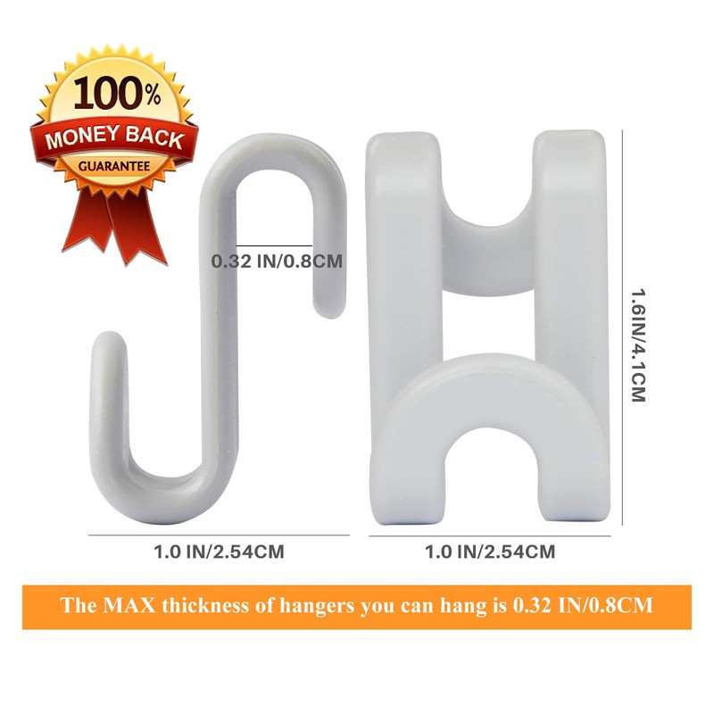 FREZON Clothes Hanger Connector Hooks, Outfit Hanger Extender Clips, Hangers