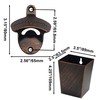 Jumiok Old Fashioned Wall Mount Beer Opener with Cap Catcher