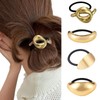 Papasgix Metal Geometric Elastic Hair Cuffs, Wrap Ties for Thick
