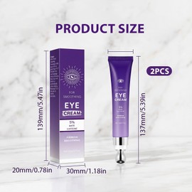 Ninnyi Caffeine Eye Cream, Eye Cream for Dark Circles and Puffy Eyes, Hydrating Anti Aging and Firming for All Skin Types