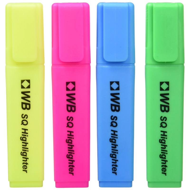 Whitebox Hi Glo Highlighter - Assorted Colours (Pack of 10)