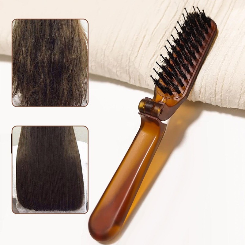 2 Piece Folding Comb, Portable Travel Brush, Unisex, Folding Massage
