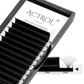 ACTROL Easy Fan Lashes Eyelash Extensions 0.03 C 60° Curl 15mm Tray Mink Volume Premade Russian Lashes 3D-20D Withstand 100℃