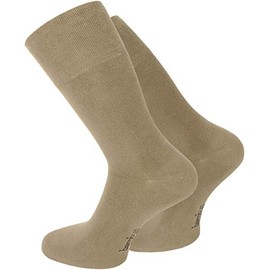 normani 6 pairs of bamboo socks with pique cuffs, beige, 47-50