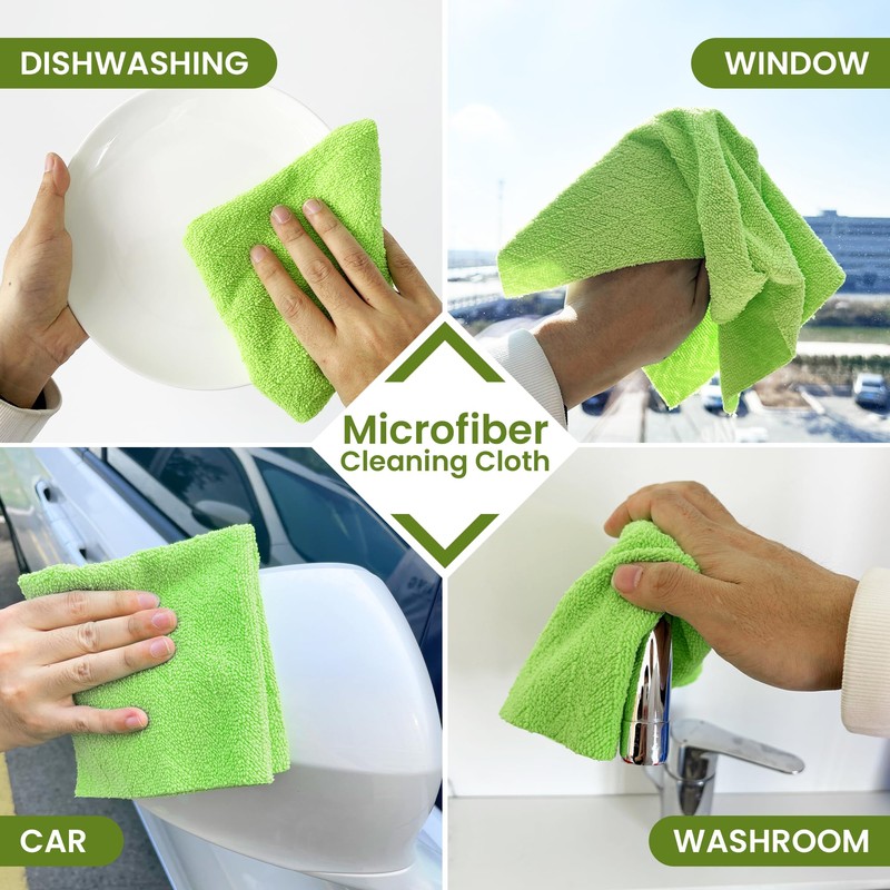 Greenfound Microfiber Cleaning Cloth Roll -80 Pack,Tear Away Microfiber Towels
