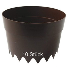 De-Plastik Aquaring Set of 10 | Diameter 20 cm | Brown | Watering Ring | Watering Ring for Optimal Watering of Your Plants | Plant Ring | Pest Protection