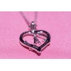 Cadena Dije Inicial Plata Chapado Oro14 Corazón Collar Letra