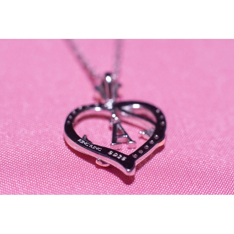 Cadena Dije Inicial Plata Chapado Oro14 Corazón Collar Letra