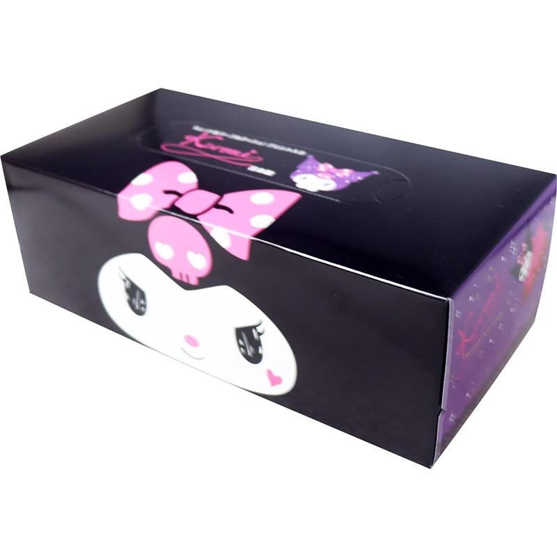Kromi Cute Purple Tissue Box, 300 Sheets (150 Pairs)