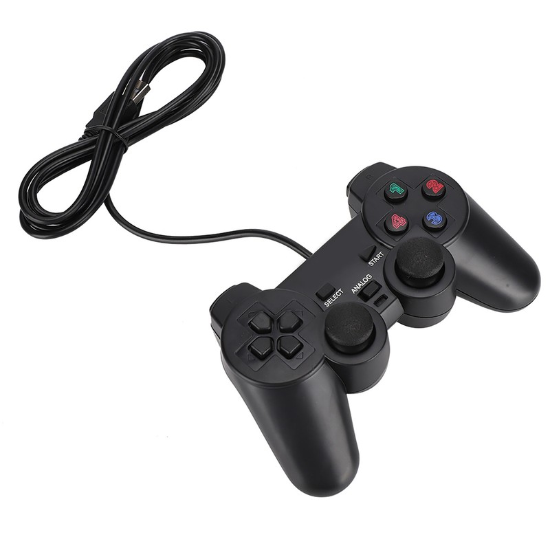 Computer Game Controller Wired USB Gamepad with Dual‑Vibration For PC