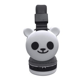 YLFASHION - Auriculares de dibujos animados para niños, auriculares inalámbricos FM con música estéreo para niños sobre la oreja para el estudio (Panda)