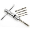Hakkin Adjustable M3-M8 3mm-8mm HSS T-Handle Reversible Ratchet Wrench Tapping