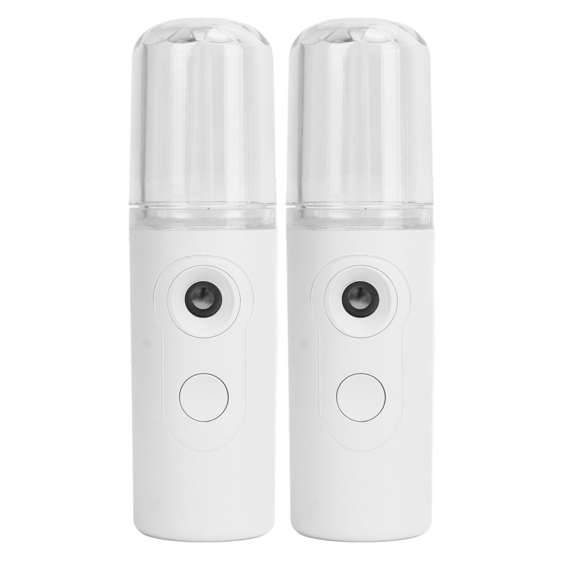 2PCS Portable Nano Facial Mister Mini Facial Steamer USB Rechargeable