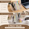 Zhehao 2 Pack Clear Acrylic Desk Organizer, 6-Slot Makeup Brush