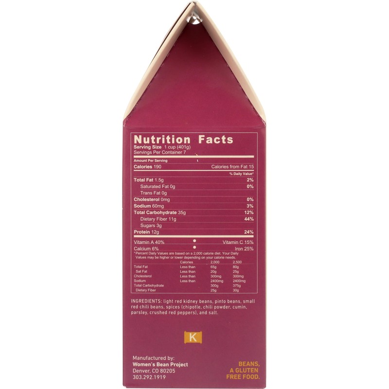 Women's Bean Project Firehouse No.10 Spicy Chili Bean Mix, 13