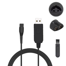 Azlanway 12 V Ladekabel für Braun Elektrorasierer Serie 5 7 9 3 Ersatzladung Netzkabeladapter kompatibel mit Epilator