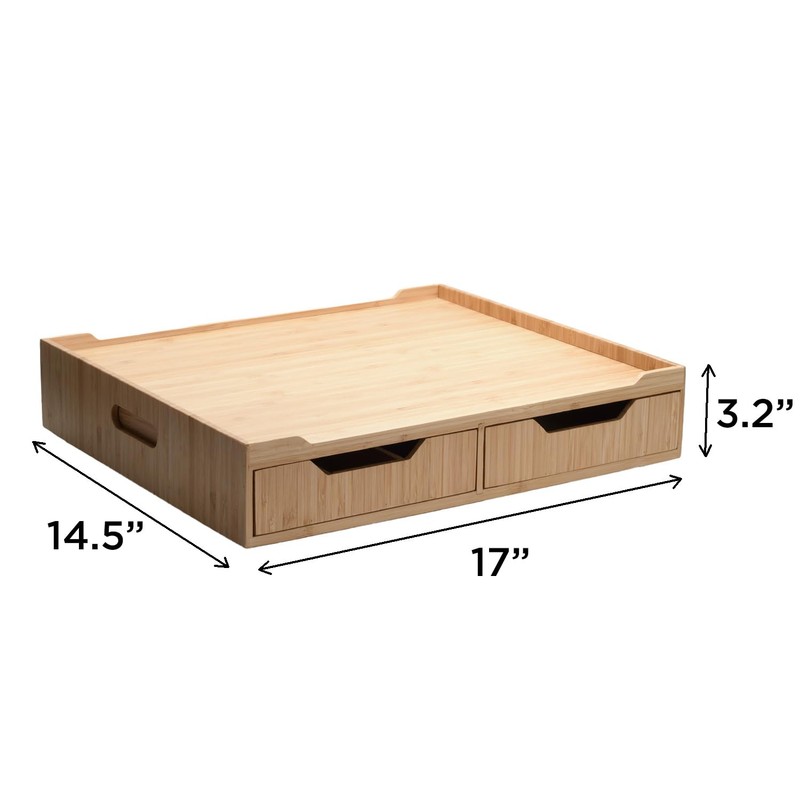 Mobilevision Bamboo Drawer & Large Sliding Tray for K-Cup &