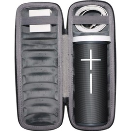 co2CREA Hard Travel Case Replacement for Ultimate Ears UE Boom 4 / Boom 3 Portable Bluetooth Wireless Speaker (Black case for Speaker & Charging Dock)
